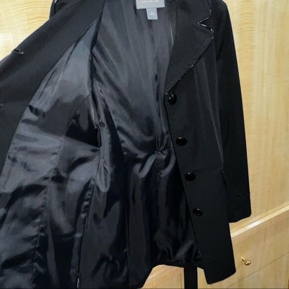 Ann Taylor Women’s Black Belted Trench Coat - Picture 10 of 10